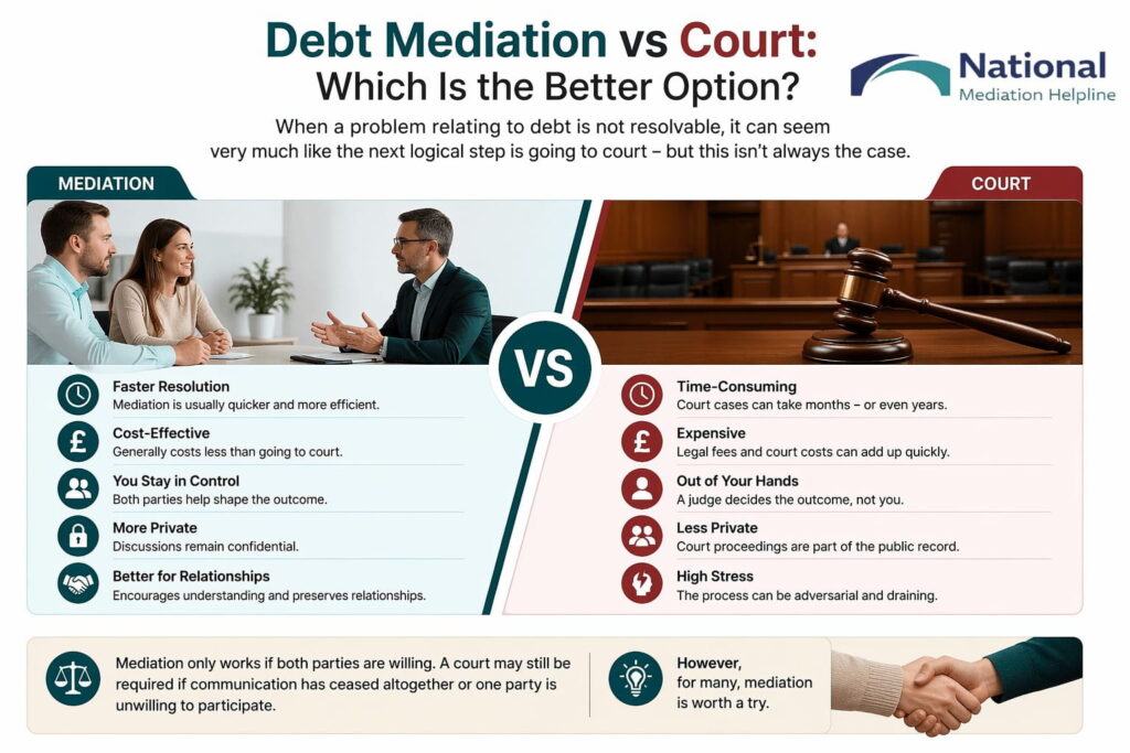 Debt Mediation vs Court: Which Is the Better Option Warrington