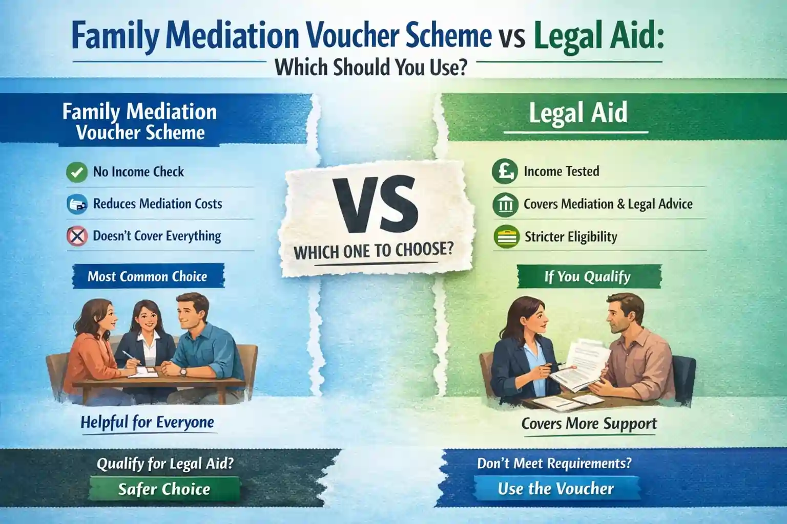 Family Mediation Voucher Scheme vs Legal Aid: Which Should You Use Warrington?